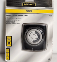 Defiant 24-Hour 15 Amp Outdoor Extreme Weather Plug In Mechanical Timer - Black - $19.31