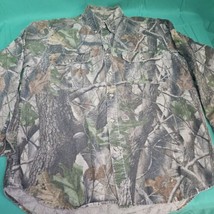 Vintage Wells Creek Real Tree Hardwoods Hunting Camo Button Up Shirt Size Large - £15.08 GBP