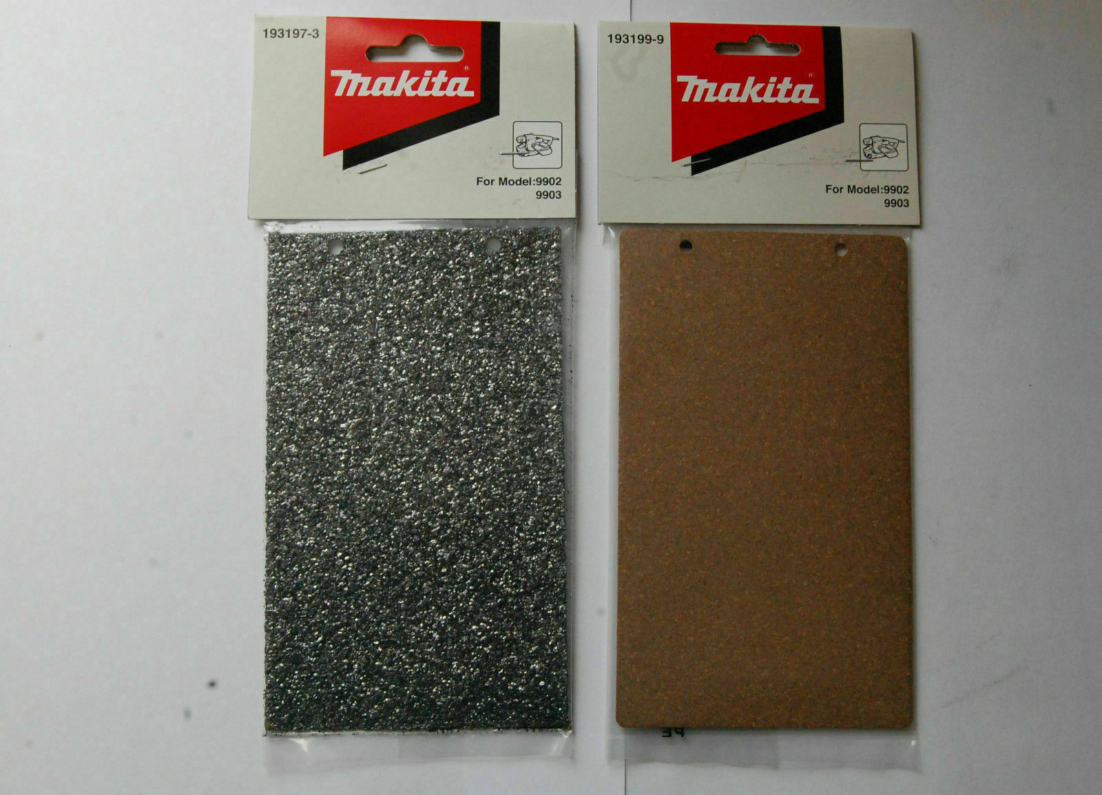 MAKITA 193197-3 + 193199-9 CORK AND CARBON WEAR PLATE 9902 9903 BELT SANDER - $18.24