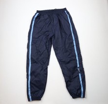 Vintage 90s Reebok Mens XL Classic Logo Striped Lined Cuffed Joggers Pants Blue - £46.62 GBP