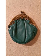 Unbranded Vintage Mid Century Green Leather Coin Purse Made in Italy - £63.38 GBP