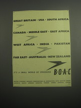 1948 BOAC British Overseas Airways Corporation Ad - It&#39;s a small world - £14.53 GBP