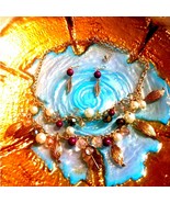 Unique Copper Leaf Necklace/Earring Set - £14.20 GBP