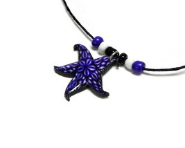 Mia Jewel Shop Starfish Necklace Sea Animal Graphic Acrylic Dangle Pendant Beade - $14.84