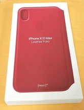 Apple Leather Folio for iPhone XS Max - (Product) Red **GOOD** - £13.88 GBP