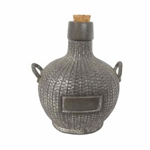 Vintage Miniature 2.5&quot; Pewter Demijohn Wine Jug Bottle Decanter Flask - $19.35