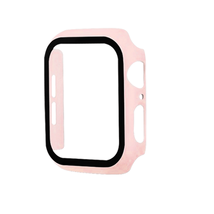 For Apple Watch 38mm Hard PC Bumper Case with Tempered Glass PINK - £4.68 GBP