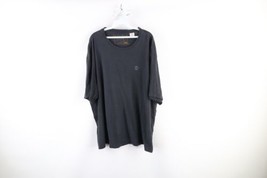 Vtg Timberland Mens 2XL Faded Classic Logo Baggy Fit Short Sleeve T-Shirt Black - £27.65 GBP