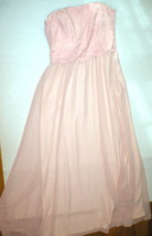 New Womens 4 NWT Ralph Lauren Dress Evening Gown $230 Pink Strapless Straps Long - £182.57 GBP