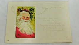 Early 1900s Embossed Christmas Postcard Santa Claus - $16.96