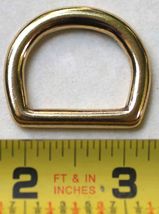 1" Cast Rigging Dee Ring Solid Brass Leather Tack Collar Leash Repair 40335 - $2.36