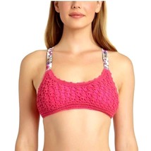 CALIFORNIA WAVES Bikini top Knit Pink Swimsuit crochet Bralette Swimwear - £11.27 GBP