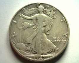 1947-D Walking Liberty Half Dollar Fine F Nice Original Coin Bobs Coin Fast Ship - £14.95 GBP