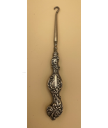 Antique Art Nouveau Sterling Silver Handle 6 3/4&quot; Button Hook 39g - $1,606.17 MXN