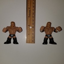 2 WWE Rumbler Triple H Action Figures Small 2.5&quot; Jointed Lot Duplicate Mattel - £9.28 GBP