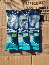 (3) Gillette Mach 3 Sensitive Disposable Razors with Lubrastrip New lot ... - $13.85