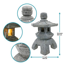 Goodeco Solar Pagoda Lantern Statue Garden Ornament - £35.82 GBP
