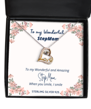 To my StepMom, when you smile, I smile - Love Dancing Necklace. Model 64037  - £31.65 GBP
