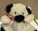 Real lamb Sheep wool Vtg handmade? Beautiful Plush Stuffed Bear red bow 9&quot; - $44.55