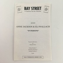1994 Bay Street Theatre Anne Jackson, Eli Wallach in In Persons by Murph... - £11.13 GBP