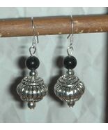  Black Onyx and Tibetin Silver  Gemstone  Earrings - €17,18 EUR