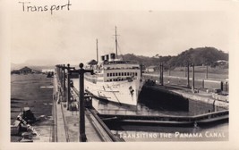 Transiting the Panama Canal Boats Ships Passing Through Postcard D40 - £2.15 GBP