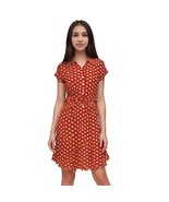 Carol Anderson Vintage Red Collard Dress w/Belt | Size 4 - $61.12 CAD