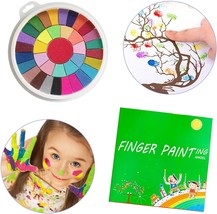 9&quot; Large Ink Pads 36 Colors Funny Finger Painting Kit and Book Washable Non Toxi - £39.75 GBP