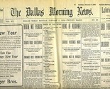 The Dallas Morning News January 1, 1900 reprint Dallas Texas - £14.33 GBP
