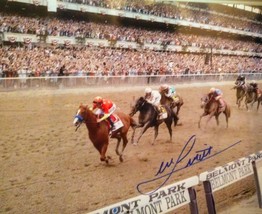 Justify signed Mike Smith  Belmont Stakes photograph - £31.42 GBP