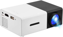 Mini Projector, Built-In Stereo Speaker Portable Multi-Media Home, Black-White - £52.40 GBP