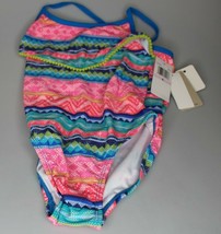 Tommy Bahama Girls&#39; One-Piece Swimsuit Bathing Suit, Blue/Pink size 6 - $12.86