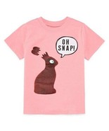Girls Shirt Chocolate Easter Bunny OH SNAP Short Sleeve Pink Crew-size 4T - £6.21 GBP