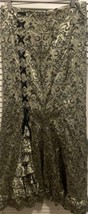 Women’s Ruffle Ribbon Maxi Skirt Size L Gothic Witchy Punk Cosplay - $47.76 CAD