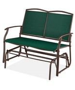 2 Seat Mesh Patio Loveseat Swing Glider Rocker with Armrests in Hunter G... - $292.29 CAD