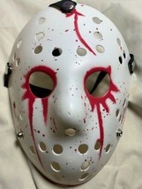 Jason Voorhees White and Blood Red Looking Mask - Dress Up - Halloween -... - $8.90