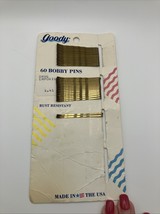 Vintage Goody Made In USA 1989 Bobby Pins 60 Pack Brown  #824/2 NEW Part... - $74.69 MXN