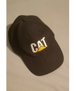 Caterpillar CAT Strapback Cap Hat Black w Embroidered yellow/white Logo - £9.71 GBP