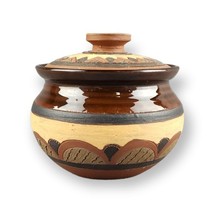 African Pottery Jar Hand Thrown Pottery Sugar Bowl Gabane Botswana Afric... - $11.09