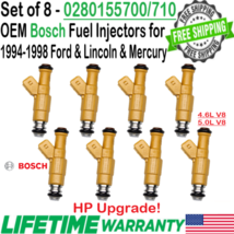 Genuine Bosch x8 HP Upgrade Fuel Injectors for 1998 Ford Crown Victoria ... - $197.99