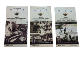 Minnesota Wild 2003 NHL Playoffs Ticket Stub Lot (1) From Each Series W/... - £10.80 GBP