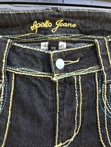 Apollo Womens Jeans Size 9/10 Blue Denim Large Stitch Ramie 32x28 - £20.17 GBP