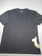 New  True Religion Men’s T-shirt Gray Gold Logo Size L. - £13.47 GBP