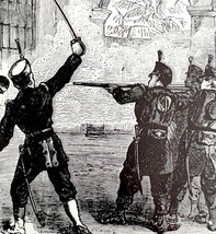 Virginius Outrage Shooting Victorian 1898 Print Cuba&#39;s Freedom Spanish W... - $29.99