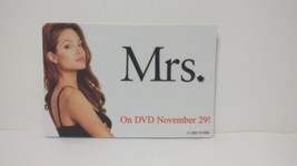 Mr. And Mrs. Smith Promotional On DVD Pin Back &quot;Mrs.&quot; 3x2 Inches - $2.03