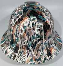 New Full Brim Hard Hat Custom Hydro Dipped Miami Dolphins Inspire Change - £51.95 GBP