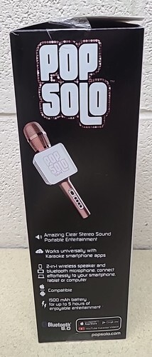 Tzumi Pop Solo Rose Gold Bluetooth Karaoke Microphone & Speaker - IOS / Android Item image 4