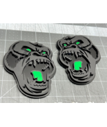 Angry Gorilla Green Eye Car Truck Emblem Badge Matte Black /Black Custom... - €29,59 EUR