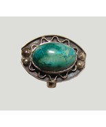 VINTAGE STERLING SILVER TURQUOISE MEXICO RING L@@K!! - £55.94 GBP