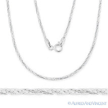 925 Sterling Silver Twist-Rope Boston Cardano Link Chain Necklace Italy ... - $39.19